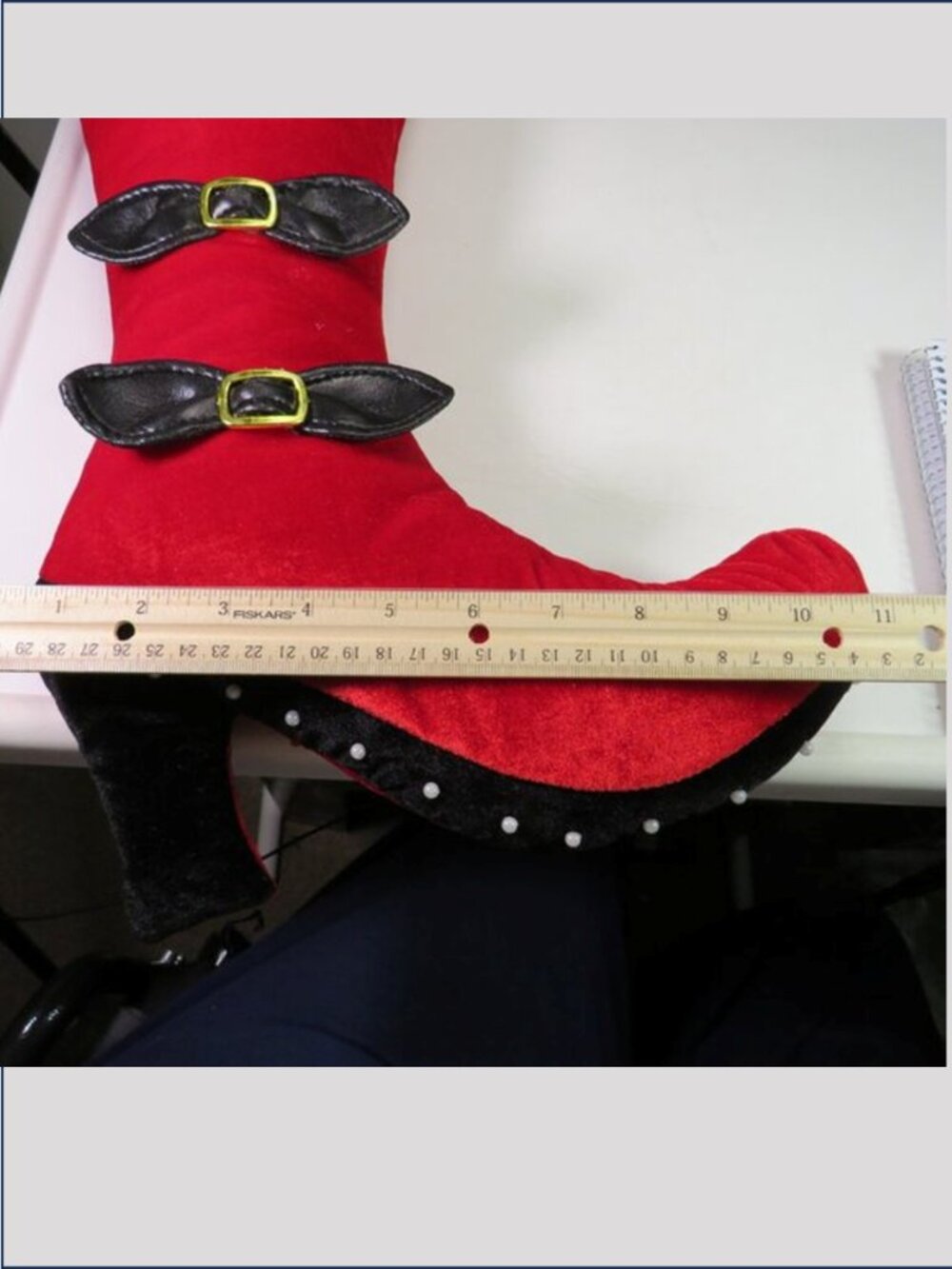 Whimsigoth Victorian Red Velvet Heeled Boot Pillow Hanging Wall Decor Witchy 20 - Picture 9 of 9